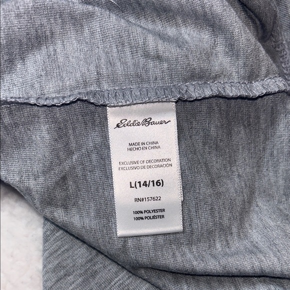 Eddie Bauer Pajama Set Gray and Blue with Mountain Graphic - Picture 5 of 5